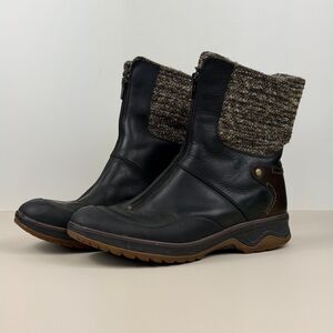 Women's Merrell Eventyr Bond Zip Waterproof Black Winter Warm Boots Size 8